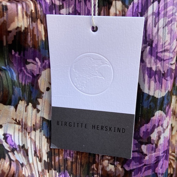 NWT Birgitte Herskind Alexis Ruched Floral Midi Skirt Women's Size 10 - Picture 5 of 12